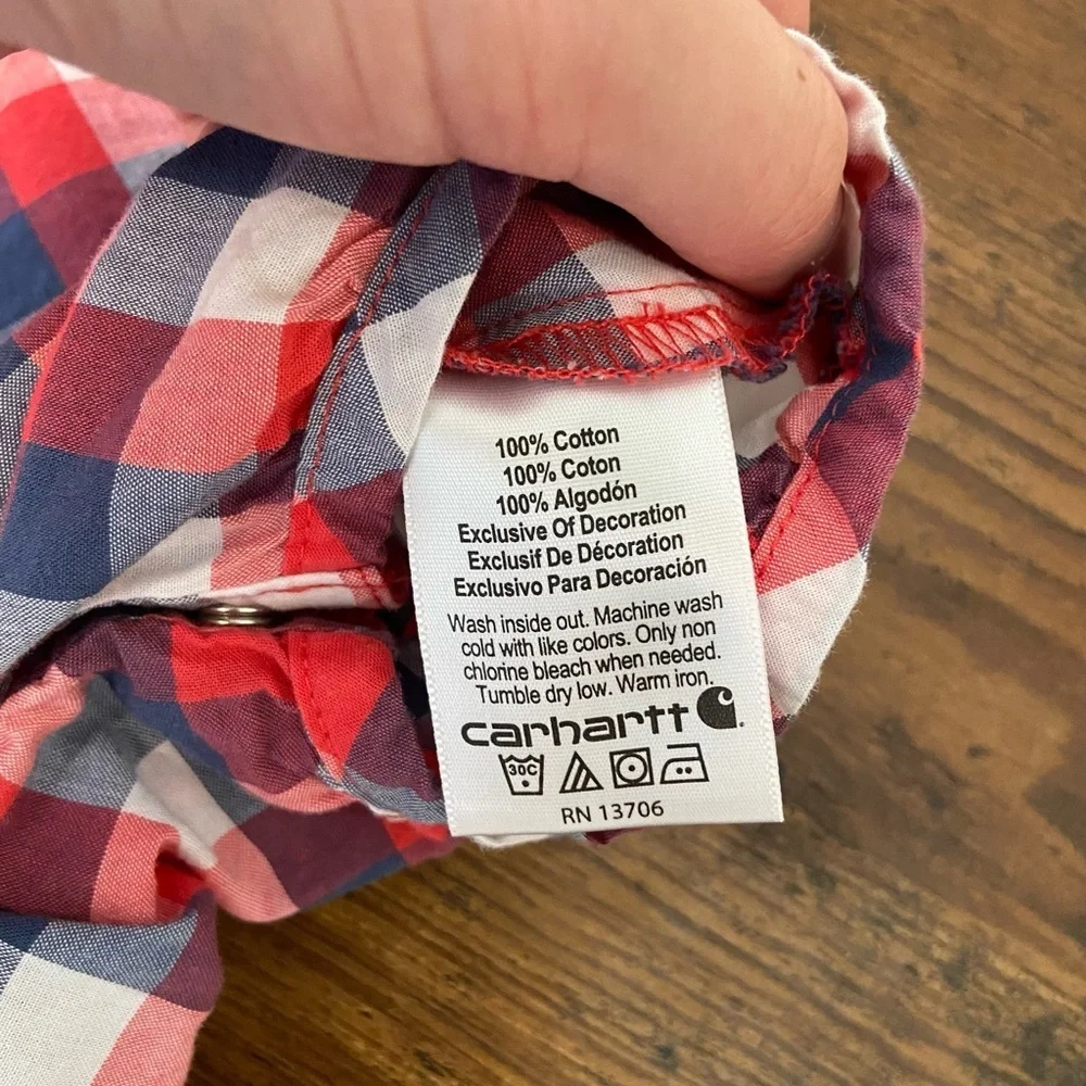 NWOT | Carhartt baby boy’s plaid onesie‎ — 6 months